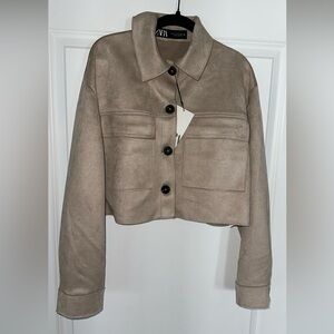 Zara Cropped Button Up